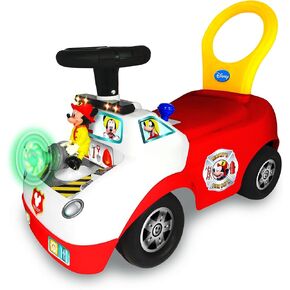 Kiddieland Disney Mickey Activity Fire Truck Ride-On, 12 months to 36 months, Large