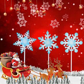 BVLFOOK Snow Wind Spin Metal Yard زينة عيد الميلاد ساحة زينة سنو ويند سبينر صغير الثلج ويندميل ديكور الرياح 45.7 سم in Kuwait