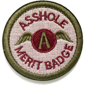 WZT Asshole Merit Badge معنويات - رقعة تكتيكية (رمادي)
