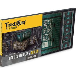 TinkerTurf Sci-Fi Terrain: Cargo Containers 3 Add-On, 3 Containers Included, Neutral Theme, Modeular Design, Easy Storage, Virtually Limitless Setups in Kuwait