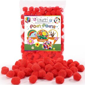 Caydo 200 Pieces Black Craft Pom Poms, 1 Inch Fuzzy Pompom Puff Balls for Arts and Crafts Projects Making and Decorations in Kuwait