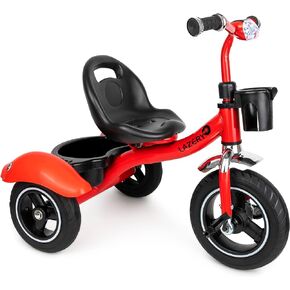 دراجة ثلاثية العجلات للأطفال الصغار - دراجة ثلاثية العجلات للأطفال من عمر 2 إلى 4 سنوات - مع مقود وزر موسيقى وأضواء ومقعد قابل للتعديل وإطارات غير قابلة للانزلاق - مناسبة للاستخدام الداخلي والخارجي للأطفال in Kuwait