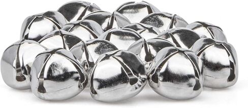 Suwimut 300 Pack Jingle Bells, 1 Inch Small Craft Bells Bulk DIY Bells for Festival Holiday Home Decoration, Christmas Sleigh Bells for Wreath, Silver in Kuwait