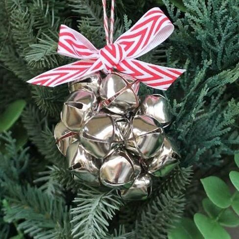 Suwimut 300 Pack Jingle Bells, 1 Inch Small Craft Bells Bulk DIY Bells for Festival Holiday Home Decoration, Christmas Sleigh Bells for Wreath, Silver in Kuwait