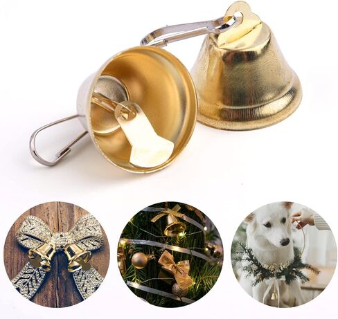 40 Pieces Christmas Jingle Bells Gold Jingle Bells Metal Craft Bells Small Bell DIY Bells for Wreath, Holiday Home and Hanging Christmas Wind Chimes Making in Kuwait