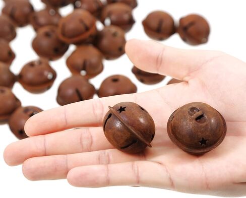 30 Pieces Christmas Rustic Bells Metal Sleigh Rusty Bells Primitive Look Bells Star Cutouts for Holiday Craft Home Decoration in Saudi Arabia