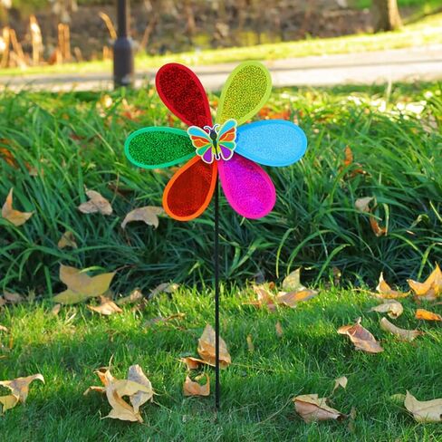 3 عبوات من الحشرات الجميلة الملونة دوامة الرياح الدوارة هدايا الحفلات حديقة ساحة الحديقة ألعاب تزيين الحديقة للأطفال الرضع (3 الوان عشوائية) in Kuwait