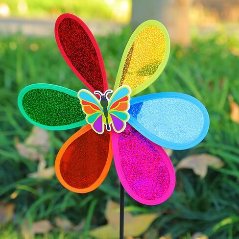 3 عبوات من الحشرات الجميلة الملونة دوامة الرياح الدوارة هدايا الحفلات حديقة ساحة الحديقة ألعاب تزيين الحديقة للأطفال الرضع (3 الوان عشوائية) in Kuwait