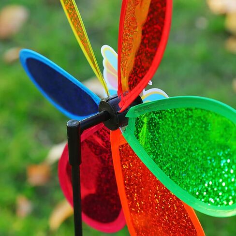 3 عبوات من الحشرات الجميلة الملونة دوامة الرياح الدوارة هدايا الحفلات حديقة ساحة الحديقة ألعاب تزيين الحديقة للأطفال الرضع (3 الوان عشوائية) in Kuwait