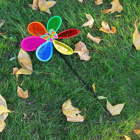 3 عبوات من الحشرات الجميلة الملونة دوامة الرياح الدوارة هدايا الحفلات حديقة ساحة الحديقة ألعاب تزيين الحديقة للأطفال الرضع (3 الوان عشوائية) in Kuwait