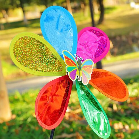 3 عبوات من الحشرات الجميلة الملونة دوامة الرياح الدوارة هدايا الحفلات حديقة ساحة الحديقة ألعاب تزيين الحديقة للأطفال الرضع (3 الوان عشوائية) in Kuwait