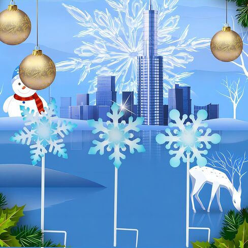 BVLFOOK Snow Wind Spin Metal Yard زينة عيد الميلاد ساحة زينة سنو ويند سبينر صغير الثلج ويندميل ديكور الرياح 45.7 سم in Kuwait