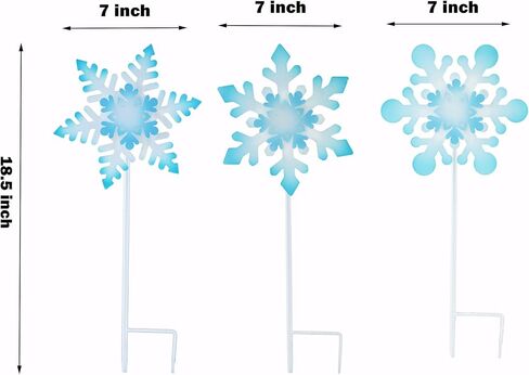 BVLFOOK Snow Wind Spin Metal Yard زينة عيد الميلاد ساحة زينة سنو ويند سبينر صغير الثلج ويندميل ديكور الرياح 45.7 سم in Kuwait