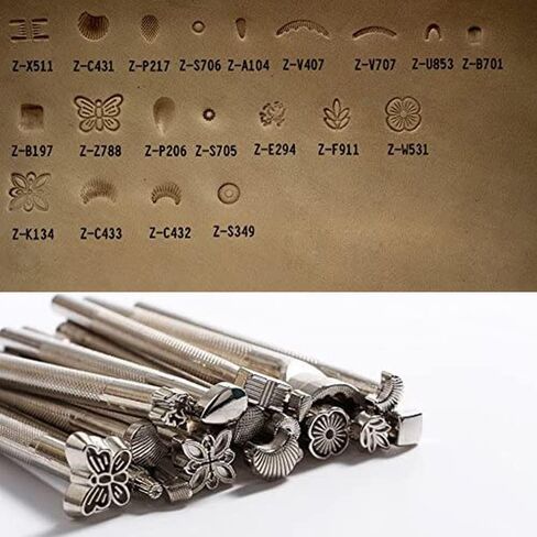 20 قطعة من أدوات جلدية من SKYZONAL مجموعة صنع سرج العمل نحت طوابع حرفية لكمة أعمال يدوية جلدية ذاتية الصنع in Kuwait