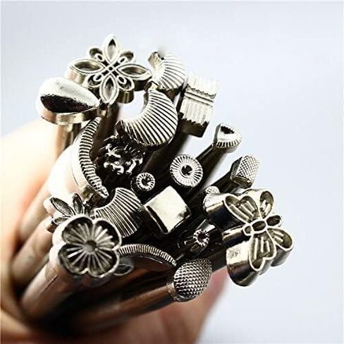 20 قطعة من أدوات جلدية من SKYZONAL مجموعة صنع سرج العمل نحت طوابع حرفية لكمة أعمال يدوية جلدية ذاتية الصنع in Kuwait