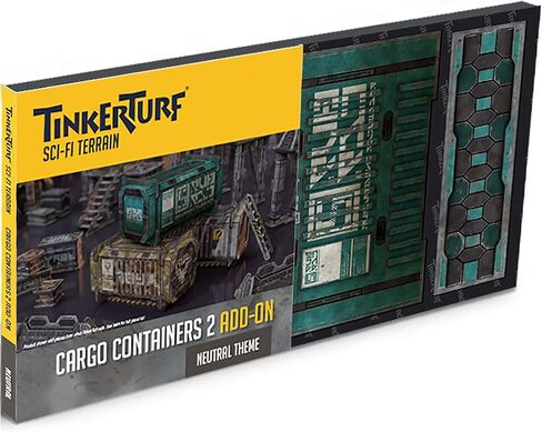 TinkerTurf Sci-Fi Terrain: Cargo Containers 3 Add-On, 3 Containers Included, Neutral Theme, Modeular Design, Easy Storage, Virtually Limitless Setups in Kuwait