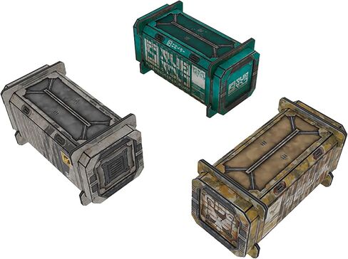 TinkerTurf Sci-Fi Terrain: Cargo Containers 3 Add-On, 3 Containers Included, Neutral Theme, Modeular Design, Easy Storage, Virtually Limitless Setups in Kuwait