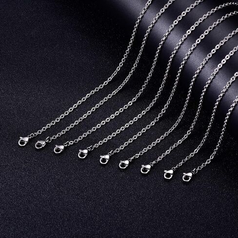 30 Pack 18 Inch Necklace Chain Stainless Steel Link Cable Chain Necklace with Lobster Clasps for DIY Jewelry Making in Kuwait