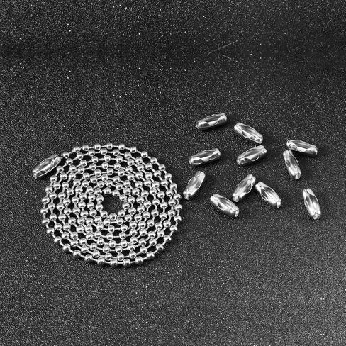 Tiparts 30 Feet Stainless Steel Ball Chains with 20 Connectors (2.4mm) in Kuwait