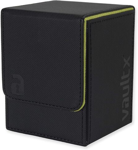 Vault X Premium Exo-Tec Trading Card Deck Box - Large Size for 80+ Sleeved Cards - PVC Free Card Holder for TCG (Electric Green) in Kuwait