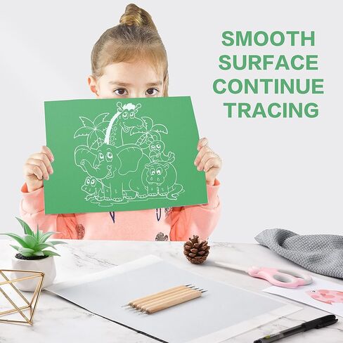 50 Sheets Carbon Paper Graphite Paper Black Carbon Transfer (8.5 x 11.5 inch) Tracing Papers with 5 PCS Embossing Styluses Dotting Tools for Wood Paper Canvas Craft in Kuwait