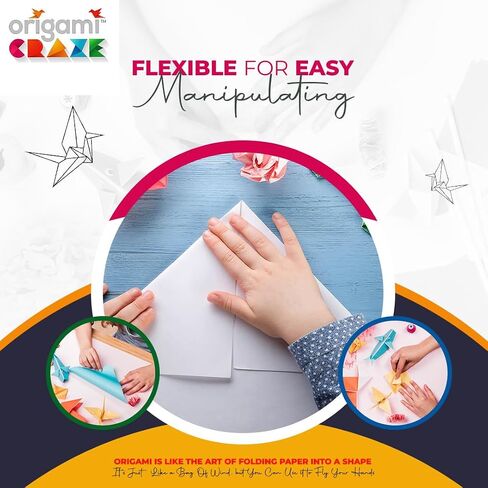 Origami Paper 500 Sheets Premium Quality for Arts and Crafts 6" Square Sheets 20 Vibrant Colours Same Colour on Both Sides 100 Design Ebook Included (See Back of Cover for Download info) in Saudi Arabia