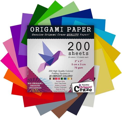 Origami Paper 500 Sheets Premium Quality for Arts and Crafts 6" Square Sheets 20 Vibrant Colours Same Colour on Both Sides 100 Design Ebook Included (See Back of Cover for Download info) in Saudi Arabia