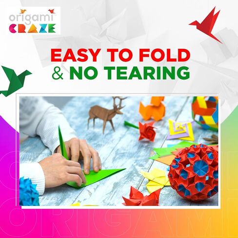 Origami Paper 500 Sheets Premium Quality for Arts and Crafts 6" Square Sheets 20 Vibrant Colours Same Colour on Both Sides 100 Design Ebook Included (See Back of Cover for Download info) in Saudi Arabia