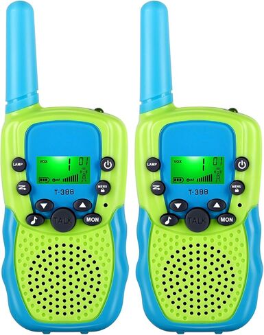 Jeebuu Walkie Talkies للأطفال، 22 قناة 3 كم مدى 2 طريقة Walkie Talkies في الهواء الطلق ألعاب STEM للفتيات من سن 3 إلى 12 سنة، هدايا عيد الميلاد للأولاد من سن 3 إلى 10 سنوات تناسب المشي لمسافات طويلة والتخييم in Kuwait