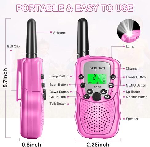 جهاز اتصال لاسلكي للأطفال نينوس أقل من 14 عامًا هدايا للفتيات والفتيان 22 قناة 2 حزمة للأطفال جهاز اتصال لاسلكي مجموعة مغامرات في الهواء الطلق المشي لمسافات طويلة ألعاب معدات التخييم للفتيات والفتيان in Kuwait