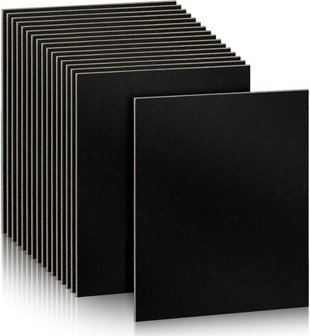 Rcybeo 20 Pcs Book Board, Binders Board Chipboard Designer Bookboard Kraft Heavy Duty Chipboard Sheets Bookbinding Supplies for Book Binding Cover (Black, 11 x 8.5 Inch 50PT) in Kuwait