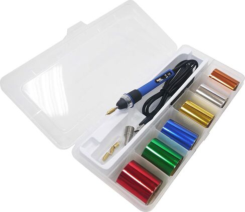 Hot Foil Embossing Stamping Pen with 6 Rolls Hot Foil Papers, USB Powered (with 4 Nibs) (Blue) in Kuwait