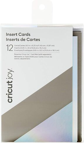Cricut Joy Insert Large, Gray/Silver Holographic Cards in Saudi Arabia