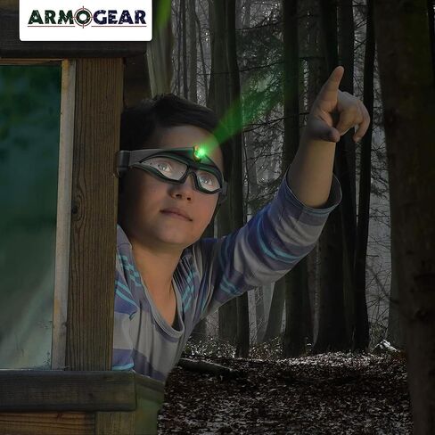 ArmoGear Night Vision Goggles for Kids | Spy Gear Gadgets | Kids Camping Gear Spy Glasses with Built-in LED Headlight | Adjustable Kids Spy Toy Heat Vision Goggles in Kuwait