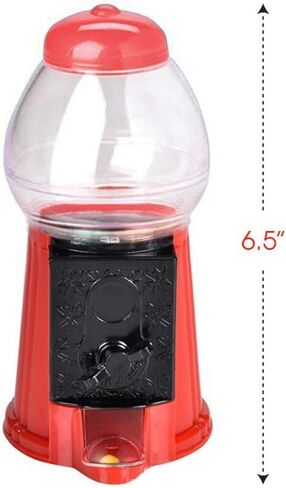 ArtCreativity Gumball Machine Bank for Kids, Set of 2, 5.25 Inch Desktop Bubble Gum Mini Candy Dispenser, Unique Money Saving Coin Bank, Great Gift or Vintage Office Desk Decoration- Gumballs Included in Kuwait