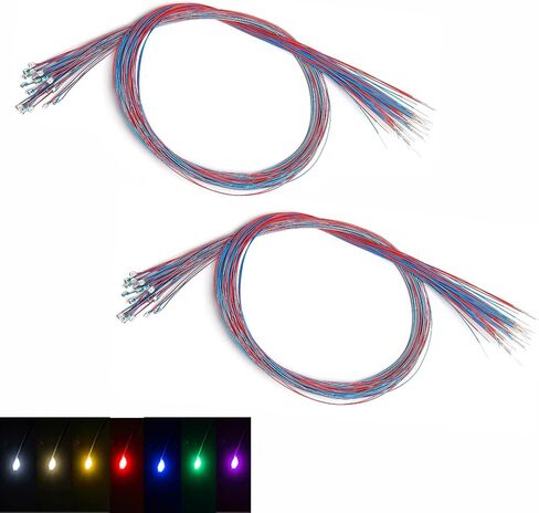 25PCS Pre-wired Micro Blinking LEDs(Light Mode: Flashing Red Light) 0805 SMD LEDs With Assembly Accessories For Beginner Model Building in Kuwait