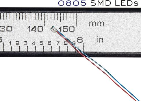 25PCS Pre-wired Micro Blinking LEDs(Light Mode: Flashing Red Light) 0805 SMD LEDs With Assembly Accessories For Beginner Model Building in Kuwait