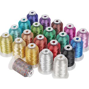 New brothread 20 Assorted Colors Metallic Embroidery Machine Thread Kit in Saudi Arabia