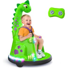 Bumper Car for Kids, 12V Electric Ride on Toy with Remote Control, LED Lights & Music for Toddlers 1-3, Birthday Gift Ages 1 2 3 4 5 Years Old Boys & Girl, Baby & Children 3-6, Unicorn