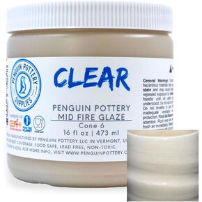 Penguin Pottery - Ceramic Glaze - Mid-Fire Cone 5 & 6 - Base Series - Glossy Clear - 16 oz | 473 ml in Saudi Arabia