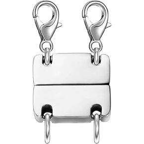 Kcctoo Necklace Layering Clasp Jewelry Separators Gold and Silver Magnetic Multiple Necklace Clasp for Women Layered Look
