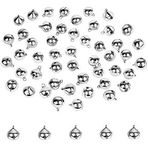 LASSUM 200PCS 8mm Jingle Bells Small Bell Mini Bells for DIY Bracelet Anklets Necklace Knitting/Jewelry Making (Silver) in Saudi Arabia