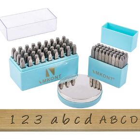 ختم معدني رقم وحرف 3 مم من Imkont 1/8 بوصة مع مجموعة مكعبات معدنية (A-Z & a-z & 0-9 & المعادن مقعد وطابعة Jig) in Kuwait