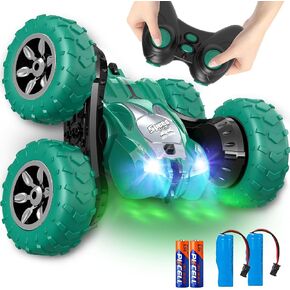 Remote Control Car, RC Stunt Double Sided 360° Rolling Rotating Rotation Cars, High Speed Off Road Racing Truck for 6 7 8-12 Year Old Boy Kids Toy (Blue) in Kuwait