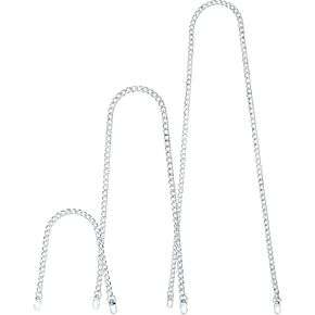 Waydress Replacement Purse Chain Strap Flat Chains Iron Bag Chains Shoulder Straps Purse Link Chains, with Metal Slide Hook Buckles for DIY Handbags Craft, 47.2'' 31.5'' 15.7'' (Gold,Classic Style) in Kuwait
