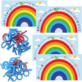 Double Sided Rainbow Play Alphabet Arch Mats Colorful Foam Letters ABC Educational Alphabet for Alphabet Recognition Activity Baby Toddlers Kids (2 Pcs) in Kuwait
