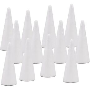 Crafare 6 Pack Foam Cones 2.75x7.87Inch for Christmas Tree Wedding Crafts in Saudi Arabia