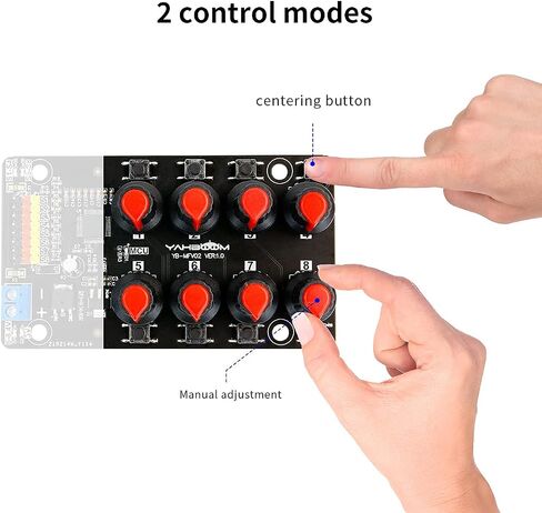 Yahboom RC Servo Tester Channels Servo Motors Controller Centering Tool with Over-Current Protection, 2 Control Modes Support Manual Adjustment Courier Return Overcurrent Test (Servo Tester 1 chan) in Kuwait