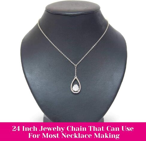36 Pack Chain Necklace Bulk for Jewelry Making, Cridoz Necklace Jewelry Chains Silver Plated Necklace Chains for Necklace Jewelry Making, 1.2 mm (18 Inches) in Kuwait