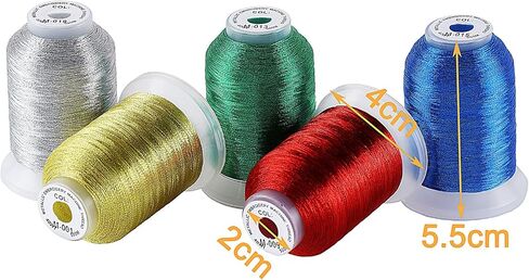 New brothread 20 Assorted Colors Metallic Embroidery Machine Thread Kit in Kuwait